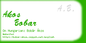 akos bobar business card